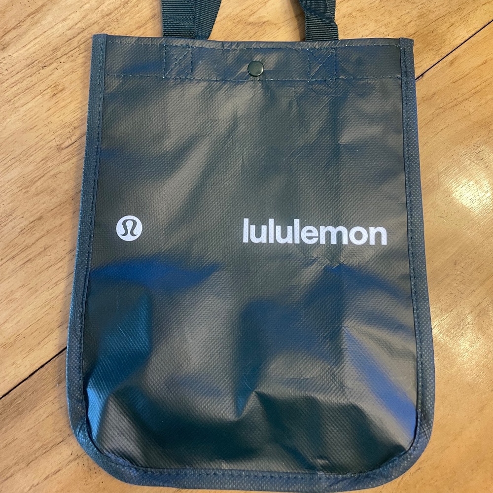 Lululemon Logo Shopping Tote Bag 9 x 12 Green and White